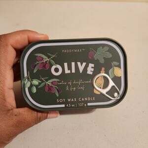 Paddywax Bistro 4.5oz Candle Tin, Olive Fig, All Natural Luxury Candle New